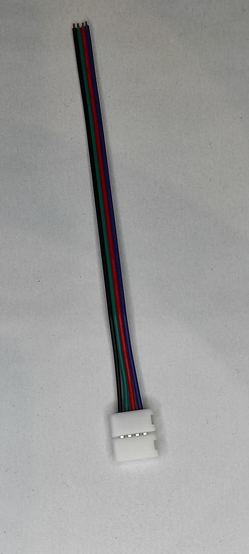 Złączka LED RGB 10mm jednostronna z przewodem
