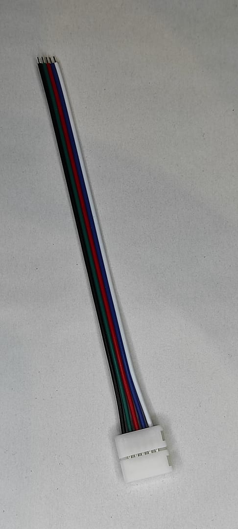 Złączka RGBW 12mm jednostronna z przewodem