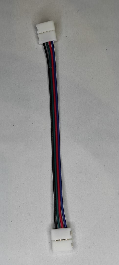 Złączka LED RGB 10mm dwustronna z przewodem