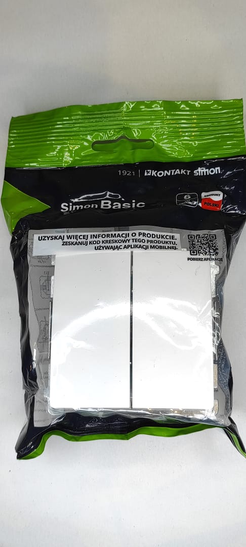 Simon Basic Łącznik dwubiegunowy biały
