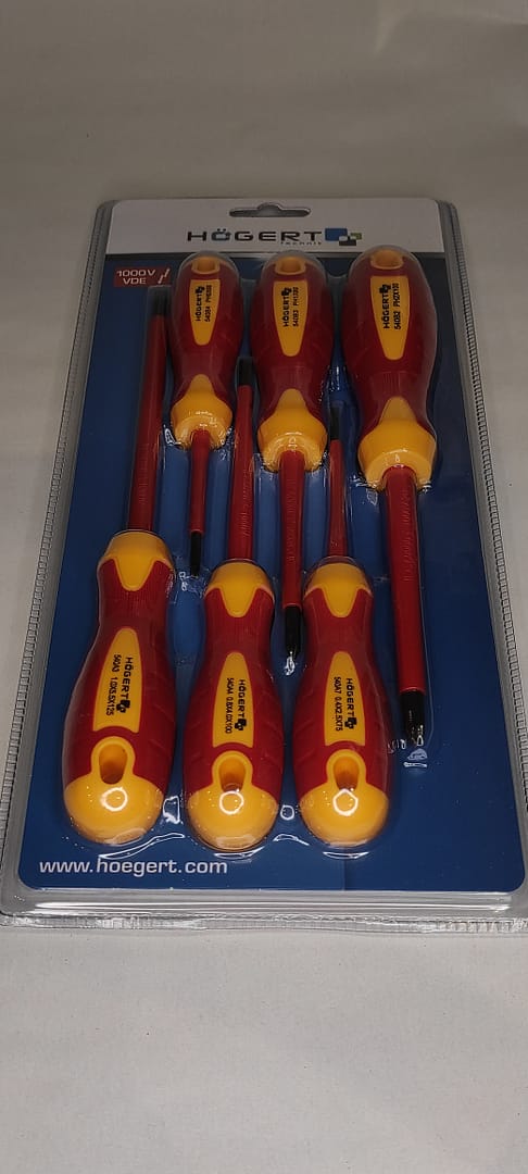 Zestaw wkrętaków 1000 V stal S2 6 szt.
